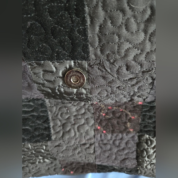 Donna Sharp Fabric Patchwork Handbag with Shoulder Straps - Picture 4 of 9